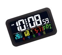 Btgghytr Reloj despertador creativo con control táctil para dormitorio, gran pantalla digital con función de música y pantalla LED colorida, reloj creativo para mesita de noche