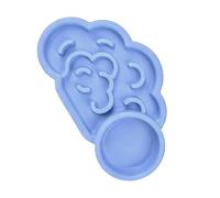 Btgghytr Tazón de alimentación lenta de silicona plegable portátil decorativo con temática de nube para mascotas, para viajes, con forma de nube para mascotas, comederos lentos
