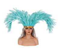 Btgghytr Tocados de carnaval para mujer, tocado con plumas, accesorios de Mardis Gras, diadema flapper de los años 20, tocado de carnaval con plumas para mujer