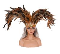 Btgghytr Tocados de carnaval para mujer, tocado con plumas, accesorios de Mardis Gras, diadema flapper de los años 20, tocado de carnaval con plumas para mujer