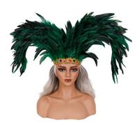 Btgghytr Tocados de carnaval para mujer, tocado con plumas, accesorios de Mardis Gras, diadema flapper de los años 20, tocado de carnaval con plumas para mujer