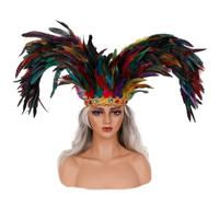 Btgghytr Tocados de carnaval para mujer, tocado con plumas, accesorios de Mardis Gras, diadema flapper de los años 20, tocado de carnaval con plumas para mujer
