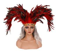 Btgghytr Tocados de carnaval para mujer, tocado con plumas, accesorios de Mardis Gras, diadema flapper de los años 20, tocado de carnaval con plumas para mujer