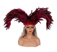 Btgghytr Tocados de carnaval para mujer, tocado con plumas, accesorios de Mardis Gras, diadema flapper de los años 20, tocado de carnaval con plumas para mujer