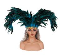 Btgghytr Tocados de carnaval para mujer, tocado con plumas, accesorios de Mardis Gras, diadema flapper de los años 20, tocado de carnaval con plumas para mujer