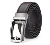 BTGYTTKL Cinturon Hombre Cinturón de hombre, cuero, for negocios, for vaqueros, automático, ajustable, con hebilla aleación(115cm,Brown)