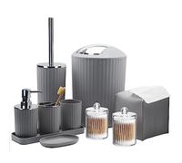 Bthenov Grey Bathroom Accessories Set Juego de Accesorios de baño Gris