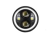 BTHMGBAE Faros Delanteros Para Sportster 1200 883 Para Street 500 750 Faros Delanteros LED De 5,75 Pulgadas Con Halo Negro Ojos Ángel Proyector 5-3/4 Pulgadas Conjunto Faros Motocicleta(Halo Black)