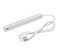 Bticino 3630USD - Regleta ultradelgada con 5 enchufes pequeños de 10 A, Ideal para Espacios pequeños, Color Blanco
