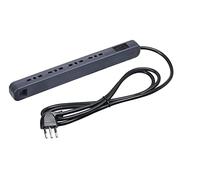 Bticino 3631USGB Regleta Multienchufe Ultraslim con Interruptor Luminoso de Seguridad Safe, Color Gris