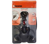 BTicino 3635 GB - Cable de extensión eléctrica BTRE, 3 x 1,5 mm² de 5 metros, con enchufe grande de 16 A y regleta con 2 tomas bivalentes 10/16 A, 1 enchufe Schuko e interruptor luminoso, 250 V, color