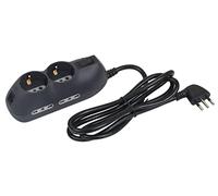 Bticino - 3695gb Tira de Ranura compacta 6 con Interruptor de luz de Seguridad automática, 4 Tomas de derivación, 10/16 y 2 p30, el Enchufe 10a, Gris