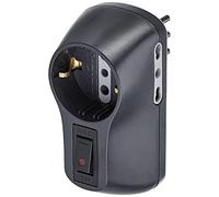Bticino - Adaptador con Enchufe estándar alemán y 2 enchufes 10 A con Interruptor de Seguridad Luminoso