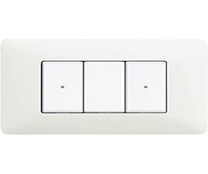 Bticino AM4003CWI - Mando de luces inalámbrico conectado Matix Smart, para encender, apagar y ajustar la intensidad de las luces con el smartphone o con Alexa, Siri y Google Home, 1 plaza, blanco