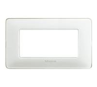 Bticino AM4804MSL Matix placa, 4 módulos, plateada