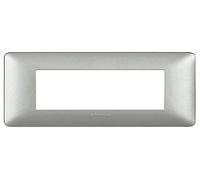 Bticino Placa Matix AM4804MSL 4 Módulos Plateada