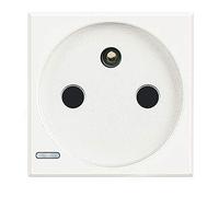 Bticino axolute - Base francesa 2 polos+tierra 16a axolute blanco