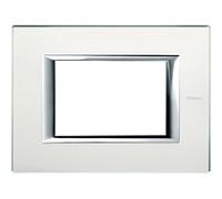 Marco embellecedor rectangular Axolute HA4803VSA BTICINO Cristal espejo 3 módulos