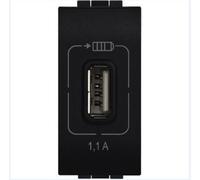 BTICINO Cod. L4285C1 Cargador Usb Tensión 5Vdc 1,1A Antracita LlVING LIGHT