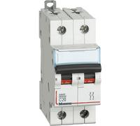 BTicino FN82C20 Interruptor Magnetotérmico C20 2P Curva C 2 Módulos 6kA