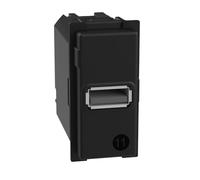 Bticino K4191A Cargador USB con una Entrada Tipo A, para Instalar en la Placa Living Now, para Cargar Dispositivos electrónicos de hasta 15 W, 1 módulo