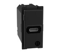 Bticino K4192C Cargador USB con Entrada Tipo C para Instalar en la Placa Living Now para la Carga rápida de Dispositivos electrónicos de hasta 20 W, 1 módulo