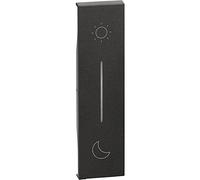 Bticino KG41 - Carcasa con símbolo de Noche y día, Serie Living Now, para aplicar en el Mando de Escenario inalámbrico (Art. K4574CWI - Carcasa iluminable, 1 módulo, Color Negro, Fabricado en Italia