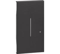Bticino KG42M2 - Carcasa Living Now para colocar sobre el mando de luces inalámbrica Bticino (Art. K4003CW), carcasa iluminable, 2 módulos, color negro