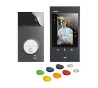 BTICINO Kit Videoportero Conectado Classe 300 EOS WiFi w Netatmo, 2 hi negr | Classe 300 EOS WiFi with Netatmo, Listo para Instalar, Monitor Negro 2 hilos y Placa de calle Linea negra, 363926