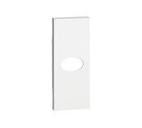Bticino KW08 - Carcasa Living Now para colocar en toma de TV y polo falso con salida (Art. K4202D, K4202P14, K4202P10, K4202F, K4953), 1 módulo, color blanco