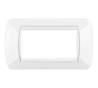 Bticino L4804BI living int - Placa 4P blanca