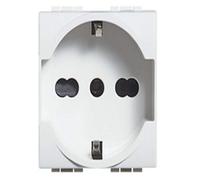 LUZ VIVA PRESA SCHUKO 2 POLOS + TIERRA COLOR BLANCO N4140/16