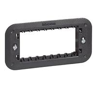 Bticino Living Now - Soporte de 4 módulos, color negro