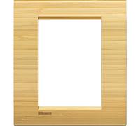Bticino livinglight - Placa 3+3 módulos bambu