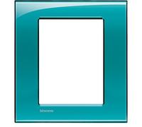 Bticino livinglight - Placa 3+3 módulos verde deep