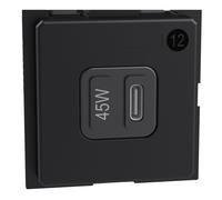 Bticino Livingnow toma USB-C 45W 2 módulos negro K4288C2 - K4294C