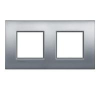 bticino LNE4802M2CRS placa de pared y cubierta de interruptor Cromo