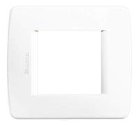 Bticino luna - Placa 2 módulo luna blanco nieve