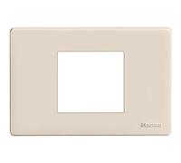 Bticino 503/23A/R Placa Magic 2 plazas, Blanco Perla (ral 1013)