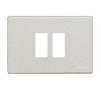 Bticino magic - Placa para 2 mecanismo centrado rectangular magic oxidal