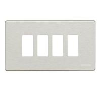 Bticino magic - Placa para 4 mecanismo rectangular magic aluminio