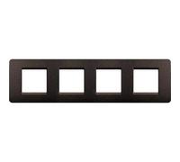 Bticino matix - Placa 2+2+2+2 módulos horizontal matix marron cafe