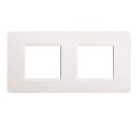 Bticino matix - Placa 2+2 módulos horizontal matix blanco
