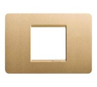 Bticino matix - Placa 2 módulos centrado matix oro