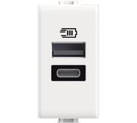 Bticino Matix toma USB C 1 módulo 15W blanco - AM4191AC