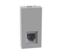 BTICINO MatixGO - Conector para red internet, datos y telefonía, 1 módulo, color gris, JG4258RJ11, conector RJ11, conexión tipo K10, para transmisión de datos o telefonía