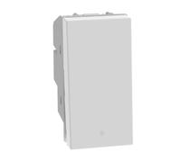 BTICINO MatixGO - Mando de iluminación optimizado para luz LED, 1 módulo, color blanco, SJW4002F, interruptor 2P, 16 A, 250 Vac