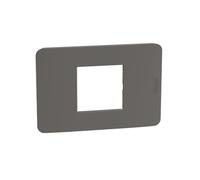 BTICINO MatixGO - Placa de tecnopolímero gris JA4819TD Placa MatixGO de 2 módulos centrados