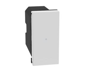BTICINO MatixGO Smart Home Control de iluminación Optimizado para luz led 1 módulo Blanco JW4003CWI Mando de luces inalámbrico