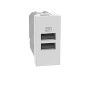 Bticino MatixGo Usb cargador dos puertos tipo A 1 módulo blanco - JW4191AA